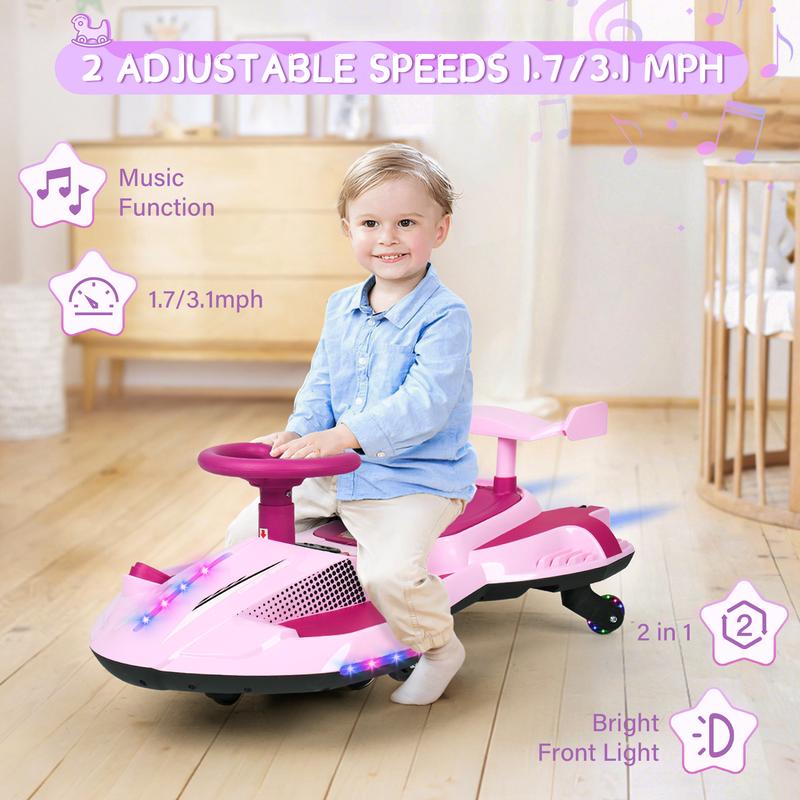 DriftRide 2-in-1 Electric Wiggle Car